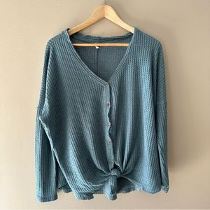 Urban Outfitter Button Down Teal Sweater